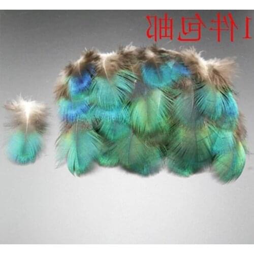 Top Quality 200 Pcs 3-6cm Natural Peacock Green Body Plumas Feathers For Wedding DIY Earring Hat Mask Carfts Decoration Plumes