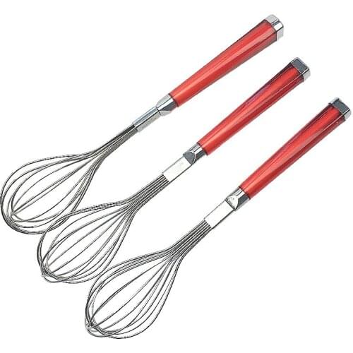 3 Pack Whisk Balloon Whisk Set Egg Frother Milk and Egg Beater Blender Kitchen Utensils for Blending Whisking Beating
