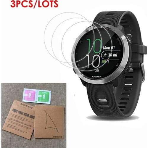 3pcs For Garmin Forerunner 645 Music Tempered Glass 9H 2.5D Premium Screen Protector Film For Garmin Forerunner 645 Smart Watch