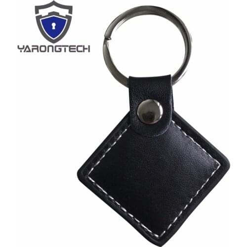 5PCS 125KHZ RFID EM4100 EM Marine Brown Leather Keyfobs Tokey tag