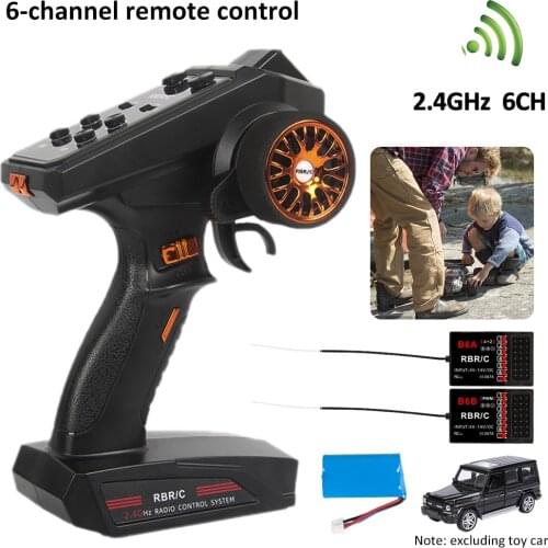 6-Channel Remote Control 2.4 GHz RC Transmitter Remote Controller with Receiver for RC Car Boat RC Vehicle Transmitter Receiver