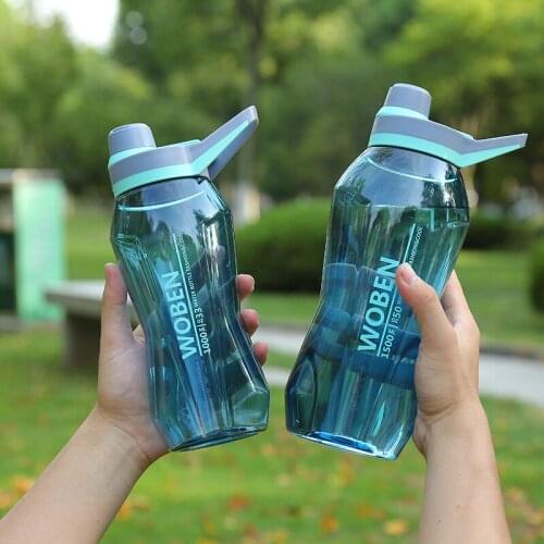 Water Bottle Sport Cup Camping Portable Travel Outdoor Tour Large Capacity Plastic Water Drinking Bottles 750ml/1000ml/1500m