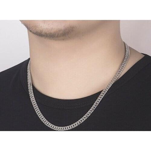 Fashion brand 925 Sterling Silver Necklace for mens classic personality 10MM chain 24 inches Christmas gifts party fine Jewelry