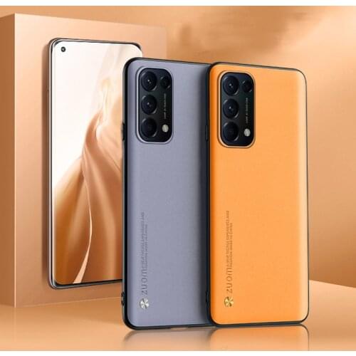 For OPPO RENO 5 Pro Plus Case Luxury Soft Vegan leather Grain Slim protective Back Cover Case For OPPO RENO5 5PRO phone shell