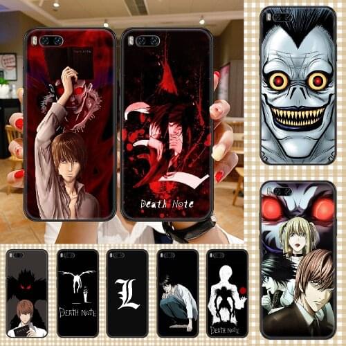 Anime Death Note Phone case For Xiaomi Mi Max Note 3 A2 A3 8 9 9T 10 Lite Pro Ultra black tpu back luxury cell cover fashion