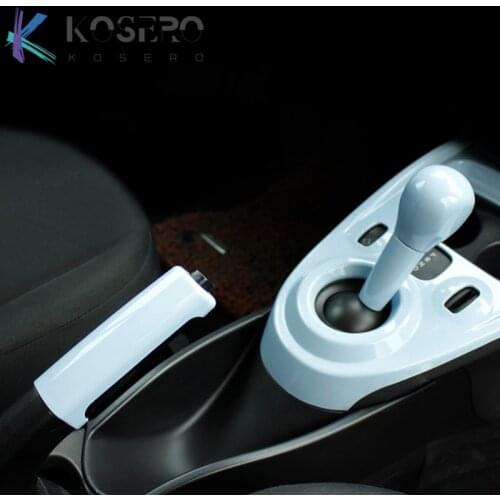 Car gear lever handbrake decorative cover For Mercedes Smart 453 Fortwo Forfour Interior Parking handle Decoration Accessories