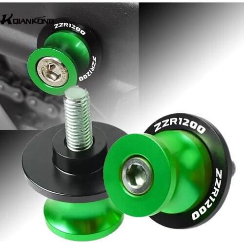 For Kawasaki Motorcycle CNC 8mm 10mm Swingarm Spools Slider Swingarm Stand Accessories ZZR1200 2002-2007 2006 2005 2004 2003 02