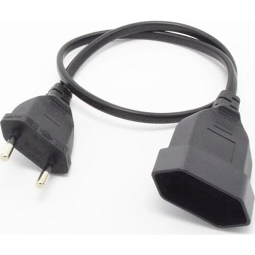 European EU 2 Prong VDE Male to Female Power Extension Cord Cable for PC Computer PDU UPS 0.5M/1M/2M/3M/4M/5M Extension Cord