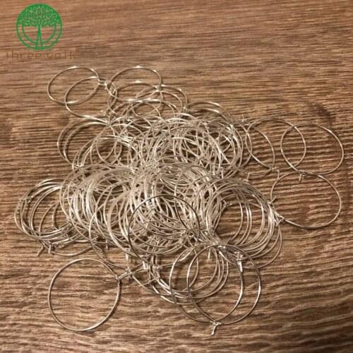 100pcs/lot 25mm classic fashion ladies small round loop hoop circle earrings iron ear wire hooks diy jewelry material