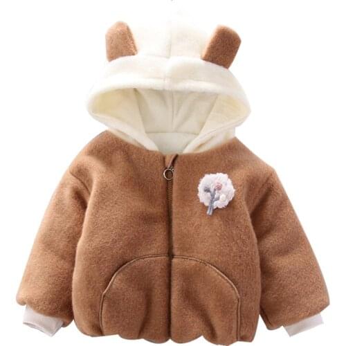 Girls Jacket 2019 Autumn Winter Jacket For Faux Fur Fleece Coat Warm Jacket Xmas Snowsuit For Girl Coat 1-4Y girl child coats