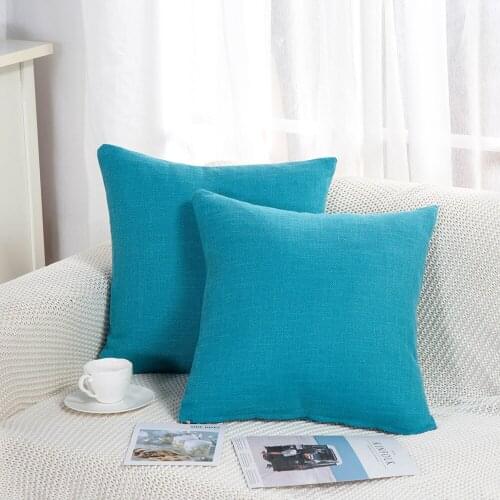 Square Pillow Cushion Cases for Couch Sofa Bedroom Car 20"x20" Set of 2 Pillow Covers with Zipper Closure