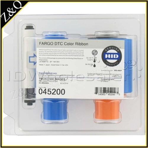 HID DTC4500 card printer ribbon Fargo45200 YMCKO color ribbon for use with DTC4500 card printers