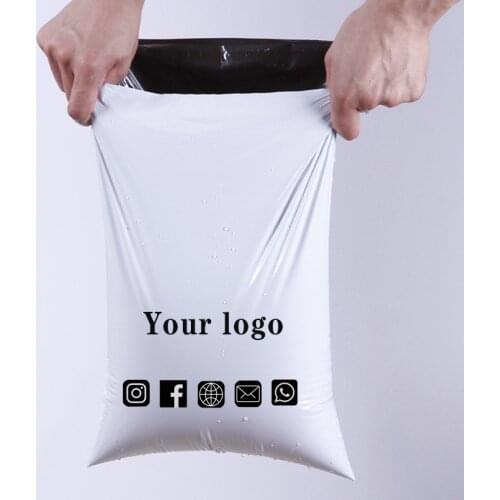 100Pcs Enveloppes Sacs D'expédition Auto-scellant Imprimé LOGO Personnalisé Pochette D'emballage Enveloppes De Courrier Colis