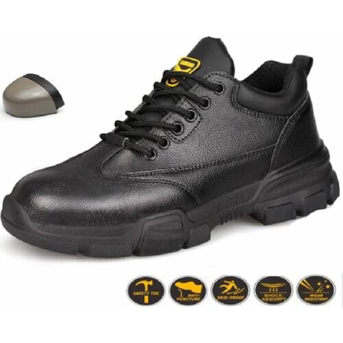 Work Safety Shoes Men Sneakers Steel Toe Shoes Puncture-Proof Men Boots Lightweight Waterproof Indestructible Work Shoes