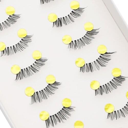 10 Pairs Handmade Cross False Eyelashes Half Corner Mini Cute Natural Fake Eyelashes Lashes Extension Tools Makeup Accessories