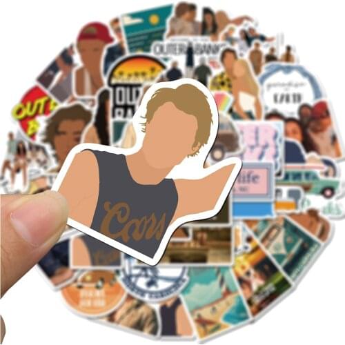 TD ZW American TV Outer Banks Cartoon Stickers for Luggage Car Skateboard Laptop Phone Bicycle Waterproof Classic Toy Sticker