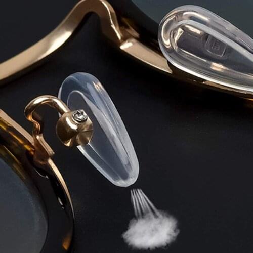 Eye Glasses Nose Pads Eye Glasses Repair Kit Screw-in Nose Pad Soft Silicone Glasses Nose Pads with Screws Screwdriver