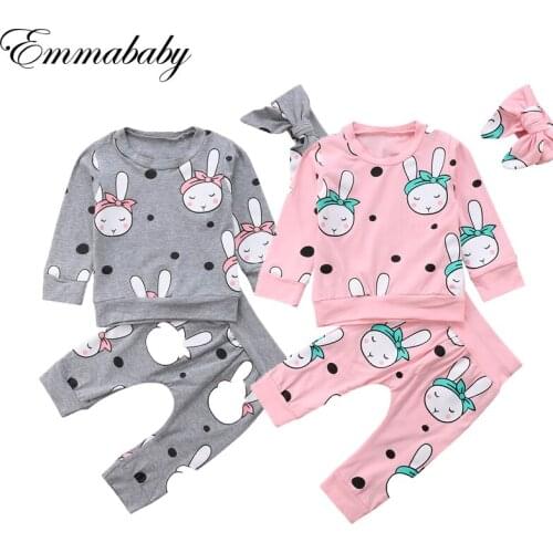 2018 New Brand Baby Girl Clothes 2PCS Long Sleeve Sweatshirt T-shirt Tops+Long Pants Trousers Outfit Set Tracksuit