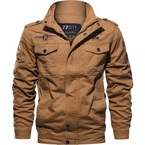 2019 NEW Men Spring Military Tactical Jacket Army Bomber Jacket Men Spring Pilot Coat Outwear Windbreaker Air Force Cargo Coat-C