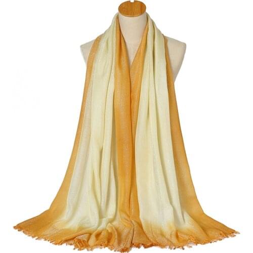 NEW Pashmina sliver thread hand-dye viscose tassles Soft scarf lady wraps Islamic bandana Muslim hijab Long muffler 10 pcs/lot