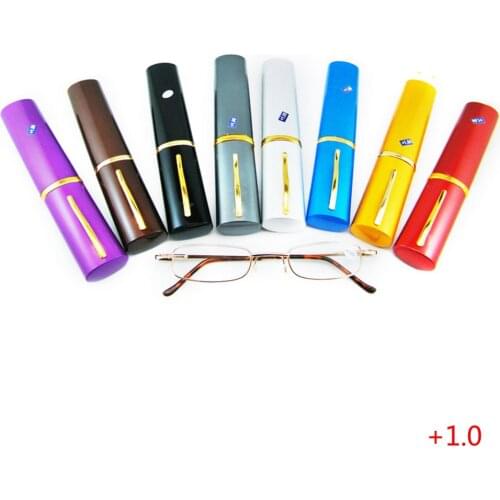 New Alloy Comfy Reading Glasses Container Presbyopia 1.0 1.5 2.0 2.5 3.0 Diopter