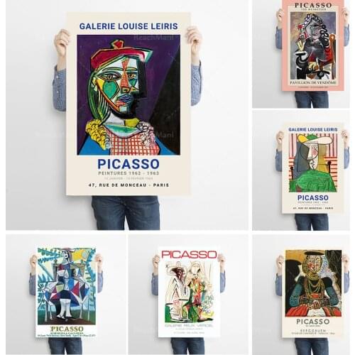 Affiche d'exposition Pablo Picasso | Impression de Picasso Art moderne | Décoration murale | Impression d'art | Art décoratif