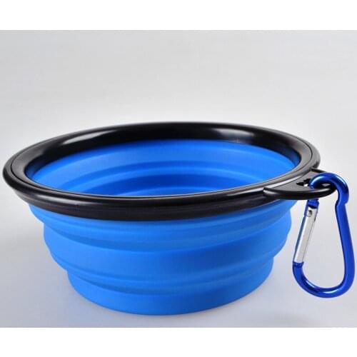 Dog Silicone Edible Bowl Food Water Portable Pet Dog Folding Bowl Foldable Cup Dish Supplies Dog Feeder With Carabiner