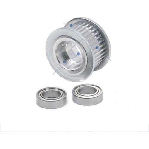 2GT 20 Tooth Synchronous Wheel Idler Pulley, Bore 3mm 4mm 5mm，With Double Side Bearing, For GT2 Timing Belt Width 7mm 11mm
