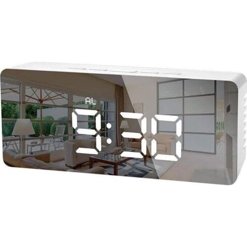 LED Mirror digital Clock Digital Snooze Table Clock Wake Up Electronic Time Reveil Display Horloge Despertador Digital Horloge