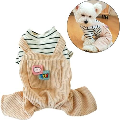 Warm Winter Puppy Jumpsuits Dog Clothes Overalls for Small Dogs Chihuahua Pomeranian Puppies Cat Fashion Print Pet Clothing Coat