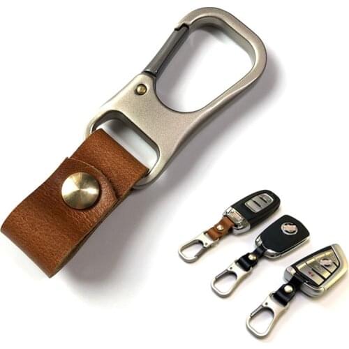 Genuine Leather Key Smart Wallet DIY Car Key Pouch Bag Smart Leather Keychain Housekeeper EDC Pocket Key Holder Keys Organizer