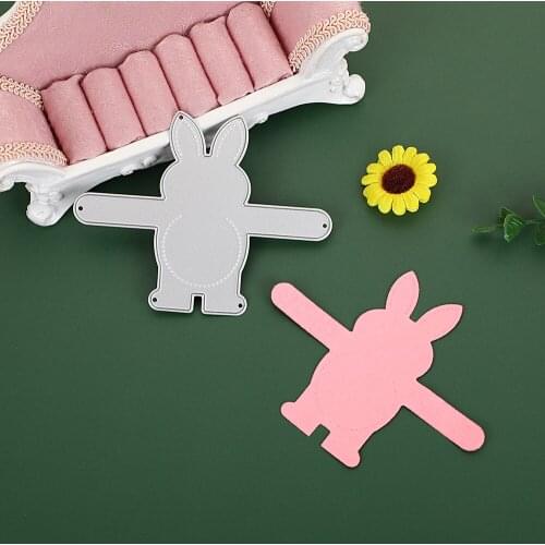 Rabbit Gift Box Dies Scrapbooking Metal Craft Album Stencil Embossing Folder DIY Cut Die Mold Clear Stamps 2021 Cutting Dies