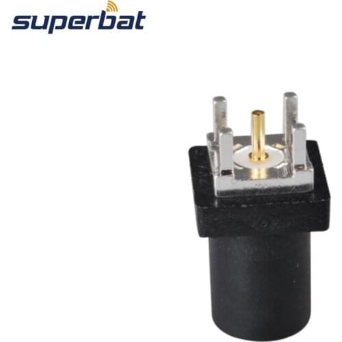 Superbat 10pcs Fakra "A" Plug PCB Mount Straight Connecntor for Radio Without Phantom Supply