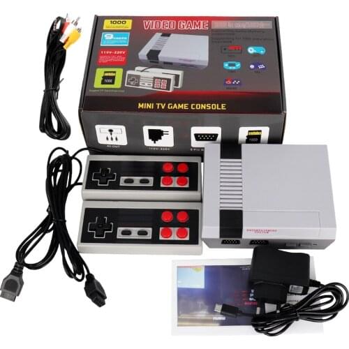 Recreation Video Game Console Built-in Classic Games Dual Gamepad Gaming Player AV Port Retro Mini TV Handheld Family 1000 In1