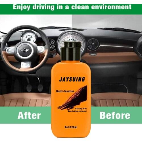 120ml Interior Renovation Coating Cream Leather Dashboard Dust Glazing Maintenance Wax Interior Maintenance Agent Car Table Wax