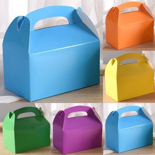 2pcs Paper Gable Boxes Candy Cake Box Wedding Birthday Party Gift Bag