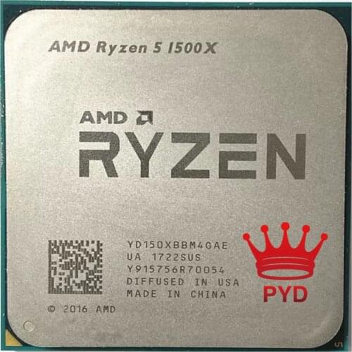 AMD Ryzen 5 1500X R5 1500X 3.5 GHz Quad-Core Eight-Core CPU Processor L3=16M 65W YD150XBBM4GAE Socket AM4