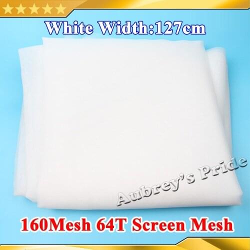 Free Shipping 1x1.27Meters Yards 160M 64T Count Silk Net Stencil Polyester Silk Screen Printing Mesh Width