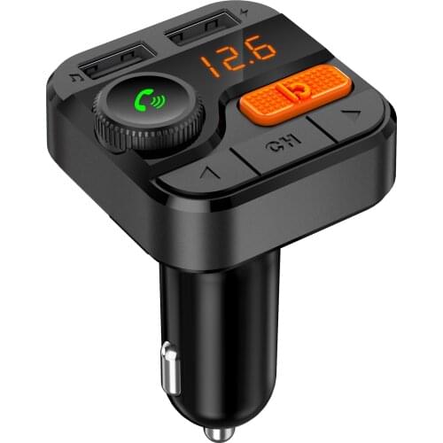 BT82D Wireless 5.0 Car FM Transmitter Bluetooth FM Modulator Phone Car Charge TF MP3 Player Car Accessories Hands-Free