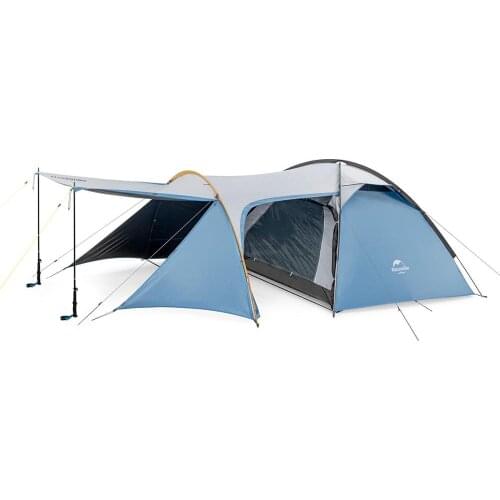 Naturehike 2- 3 person family large camping tent/ one bedroom one living room tunnel tent/ UPF 50