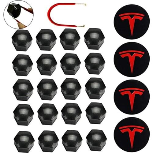 For Tesla Aluminum Model 3/ S/ X / Wheel Center Caps Hub Cover Screw Cap Logo Kit Decorative Tires Cap Modification Accessories