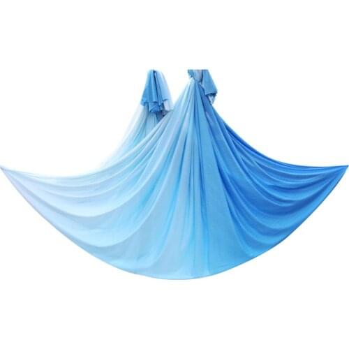 Home yoga hammock swing 14.7m fabric Solid color anti gravity yoga swing aerial inversion Air yoga swing