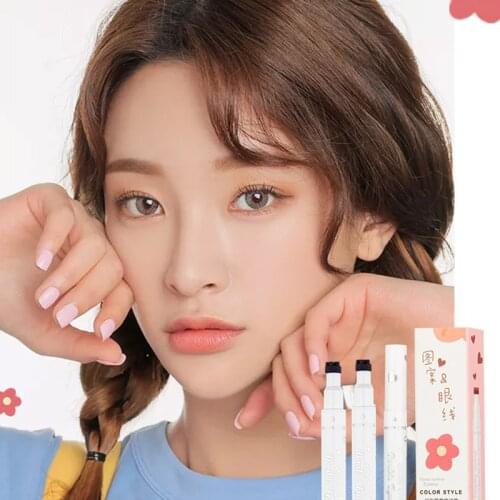 Double Ended Eyeliner Pen Stamp Waterproof Women Makeup Eye Liner Pencil Cosmetics Eye Liner Stamp Makeup Pencil Eyeliner Pen