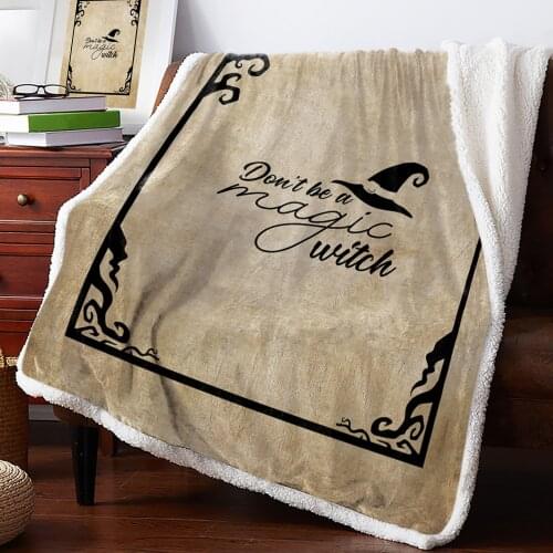 Halloween Witch Hat Throw Blanket Soft Fleece Blankets Winter Blanket Portable Picnic Blankets Bedclothes