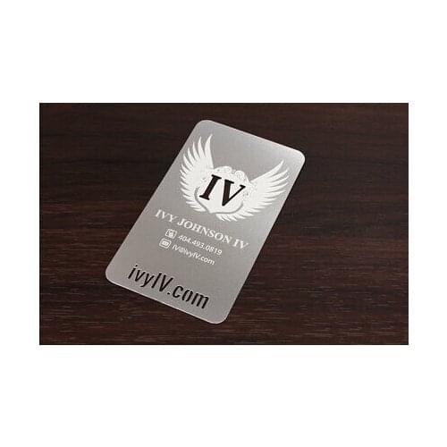 Membership card metal business cards , 100pcs a lot Deluxe Metal Business Card Vip Cards,Double-side NO.3025
