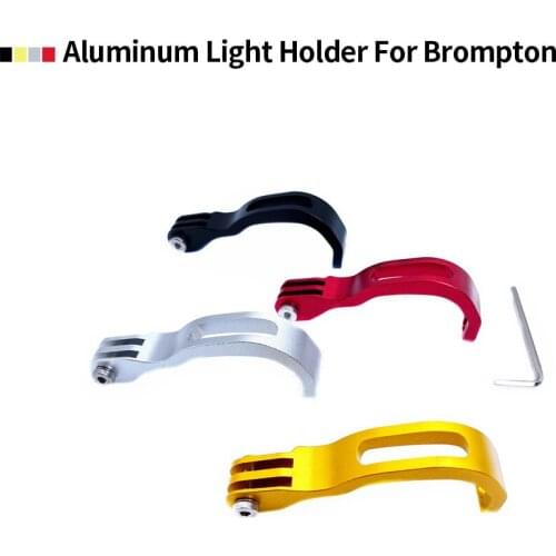 New Aluminum Light Holder For Brompton Light Mount Bracket Front Fork For Folding Bicycle BMX Parts