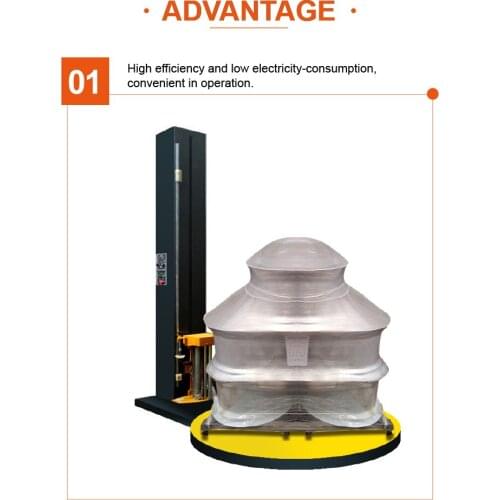 Semi Automatic Industrial Cheap Shrink Stretch Pallet Wrapping Wrap Machine Manual Stretch film Pallet Wrapper