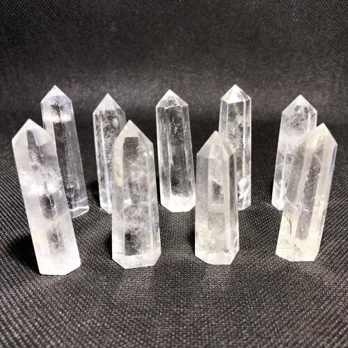 Clear quartz crystals wand point obelisk gemstones polished spiritual decor healing reiki fontaine decoration maison arredo casa