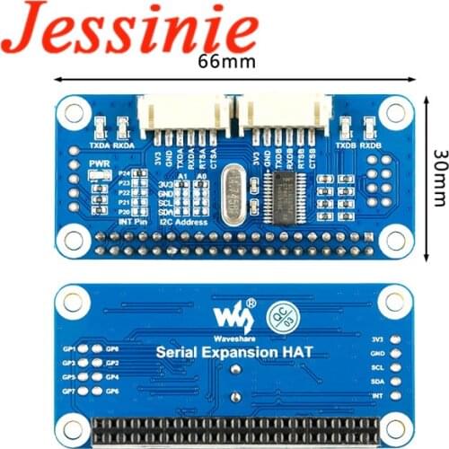 Raspberry Pi 2B/3B+/4B Zero W Serial Port Expansion Development Board Module Onboard SC16IS752 IIC I2C SPI Interface