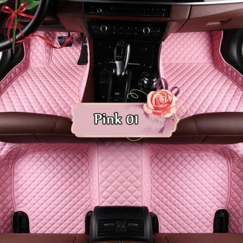 Pink Car floor mats for Mercedes Benz Viano ABCEGSR V W204 W205 E W211 W212 W213 Sclass CLA GLC ML GLA GLE GL GLK Car- carpe